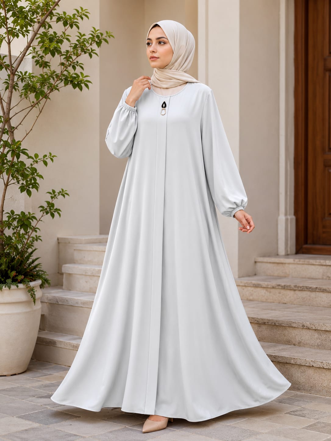 ✨ TikTok Box Plate Maxi Abaya✨