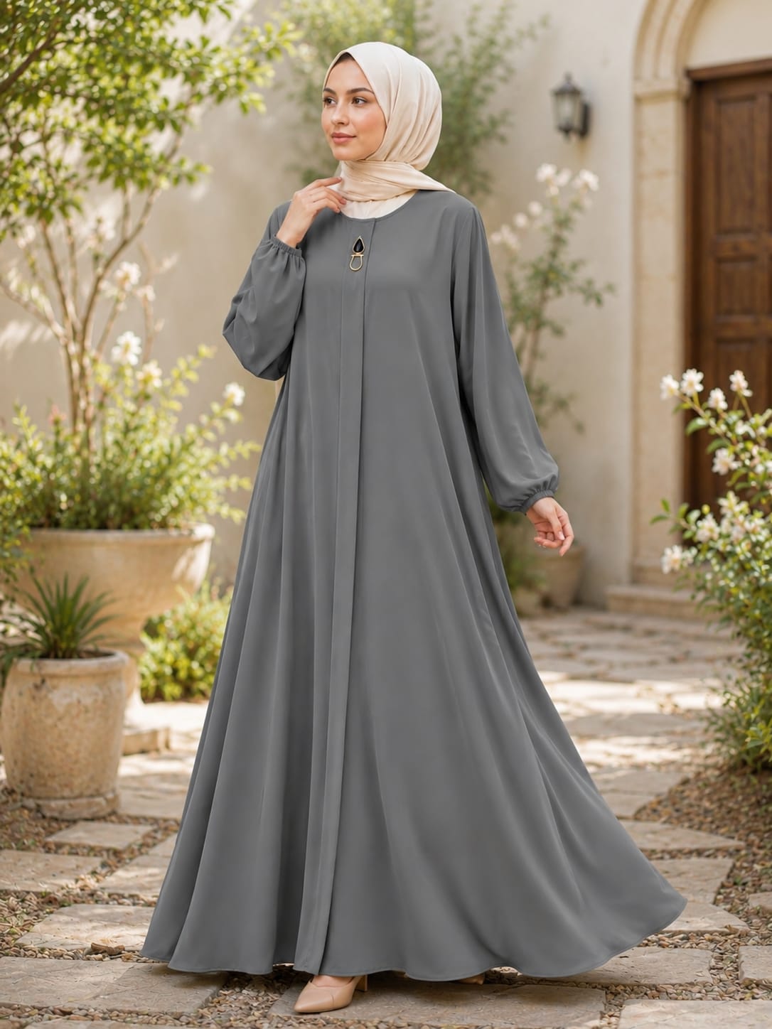 ✨ TikTok Box Plate Maxi Abaya✨