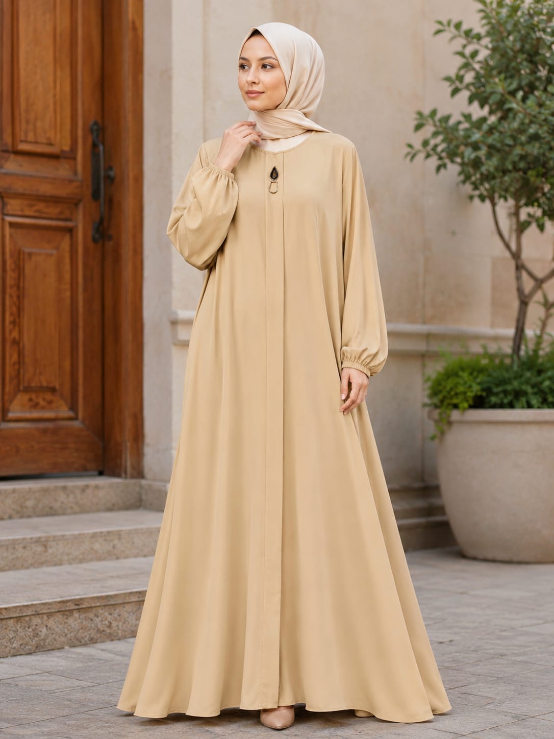 ✨ TikTok Box Plate Maxi Abaya✨