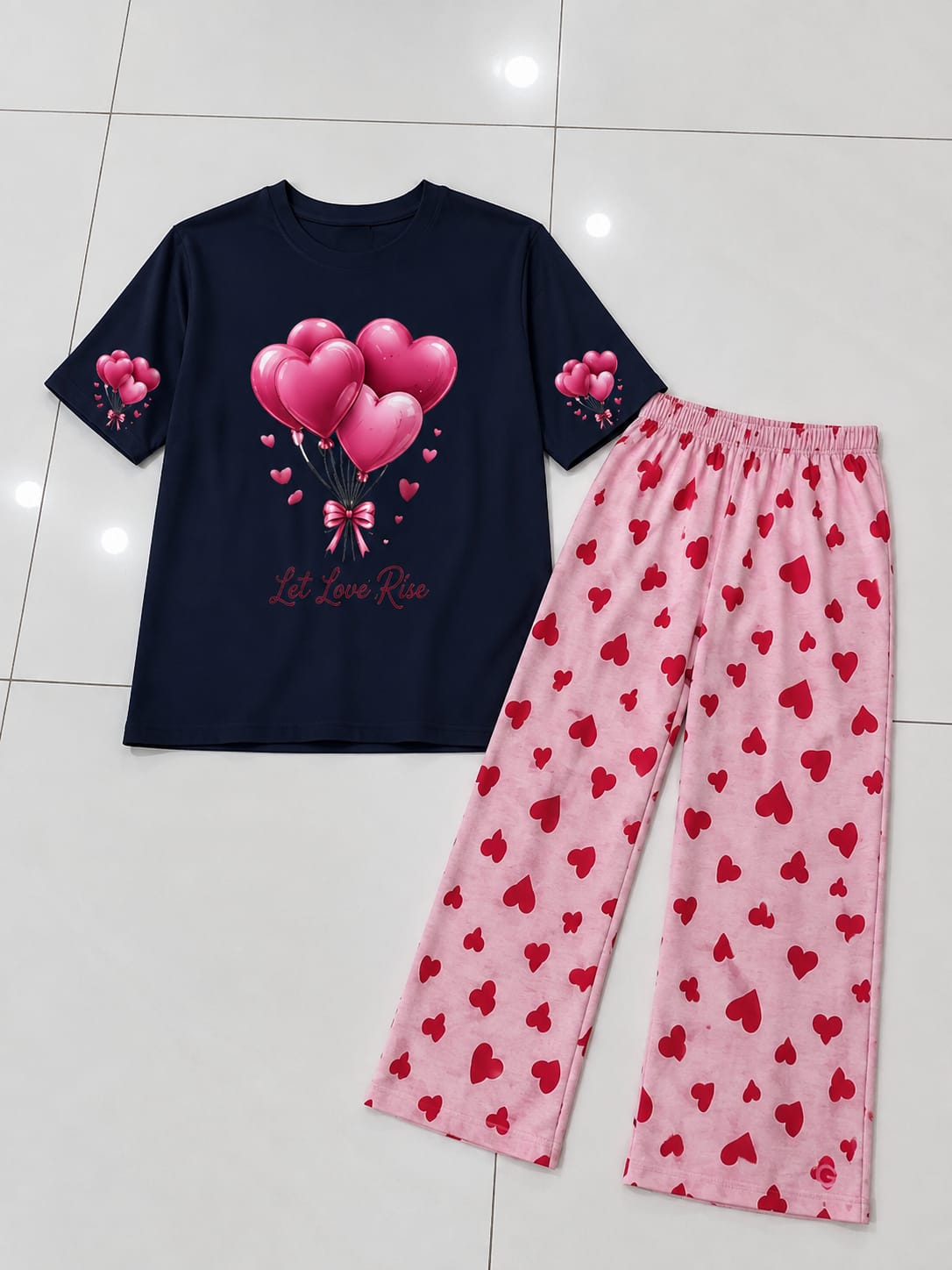Love Rise Heart Balloon Loungewear Set 💕