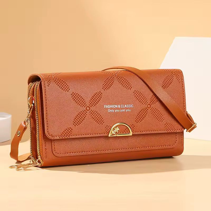 Dual Zip Long Wallet With Long Belt